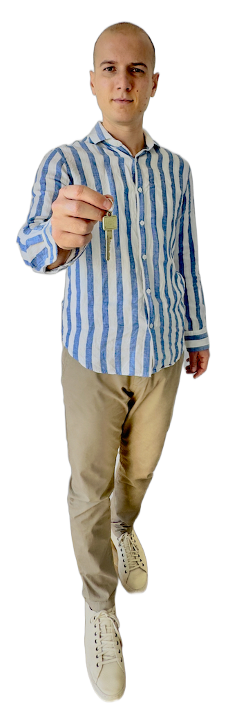 Goran Bozic a real estate agent in Croatia with a key